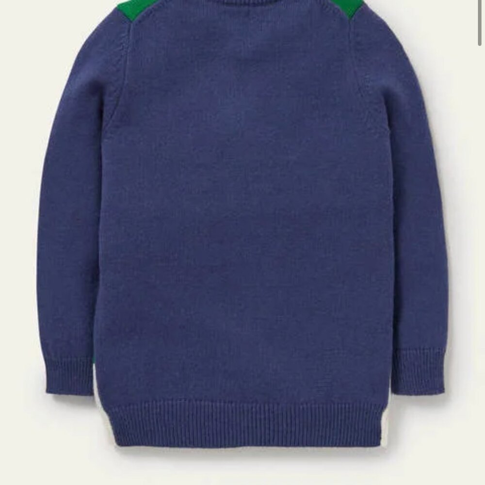 NWT Mini Boden Festive Graphic Crew Sweater - Picture 3 of 5